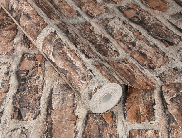 Rasch Factory VI 498332 Grijs / Terracotta