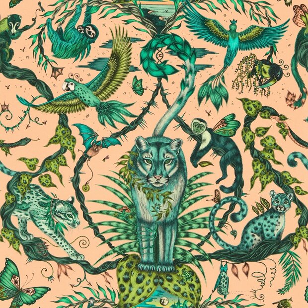 Clarke &amp; Clarke Emma Shipley Mythica Wallcoverings W0213/04 Roze