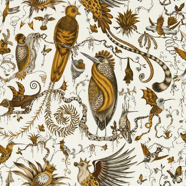 Clarke &amp; Clarke Emma Shipley Mythica Wallcoverings W0217/02 Geel