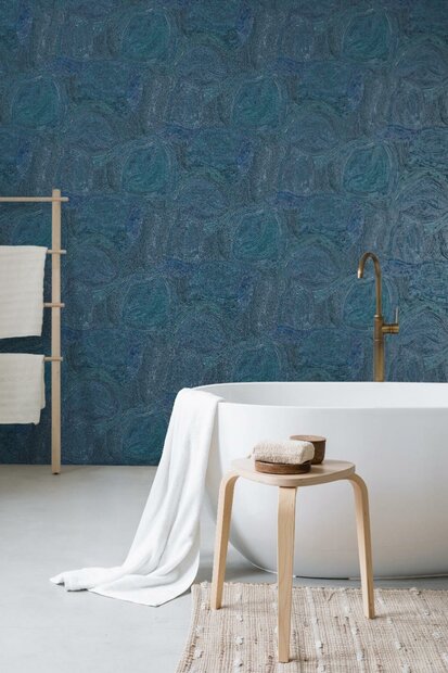 Noordwand Hohenberger Line &amp; Leaf 81441 Blauw