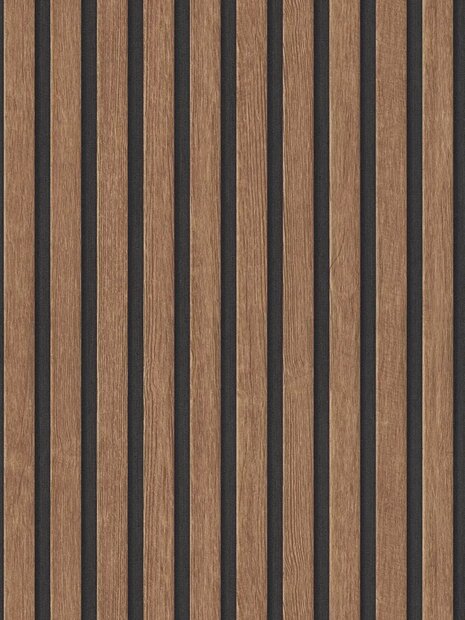A.S Creation 39109-8 Houten Latten Bruin