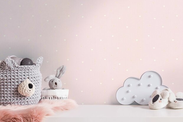 AS Creation Kids Studio 79212-3 / 792123 Roze / Wit / Metallic