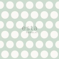 Everybody Bonjour behang 128711 BEHANG DOTS MINT - Groen Behang