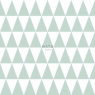 Esta Greenhouse 128843 - Wit - Groen Behang