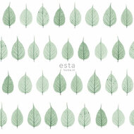 Esta Greenhouse 128847 - Wit - Groen Behang
