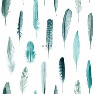 Esta Greenhouse 138895 - Wit - Turquoise Behang