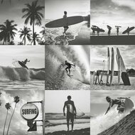 Esta Regatta Crew - Surf Edition 138955 - Zwart Wit - Grijs Behang