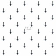Esta Regatta Crew - Surf Edition 138965 - Wit - Blauw Behang