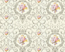 AS Creation Chateau 5 34391-3 - Zilver / Grijs Behang