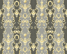 AS Creation Chateau 5 34392-6 - Goud / Zwart Behang