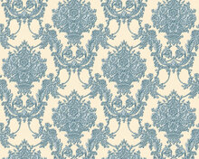 AS Creation Chateau 5 34492-6 - Blauw / Zilver Behang