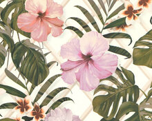 AS Creation Michalsky Dream Again 36518-1 - Groen / Roze Behang