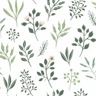 Esta Home Scandi Cool 139080 - Wit - Groen Behang