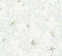 AS Creation Versace 3 34496-3 | 344963 - Zilver / Grijs / Blauw Behang