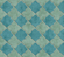 AS Creation New Walls 37421-4 | 374214 - Blauw / Groen Behang