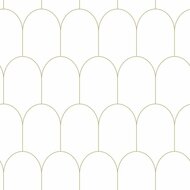 Esta Home Black &amp; White 139139 - Wit - Goud Behang