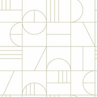 Esta Home Black &amp; White 139141 - Wit - Goud Behang
