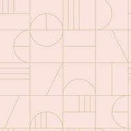 Esta Art Deco 139207 - Roze - Goud Behang