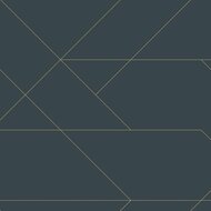 Esta Art Deco 139213 - Goud - DonkerBlauw Behang
