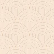 Esta Art Deco 139216 - Roze - Oranje Behang