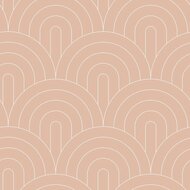 Esta Art Deco 139218 - Terracotta - Roze - Oranje Behang
