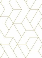 Esta Art Deco Fotobehang 158962 - Wit - Goud Behang