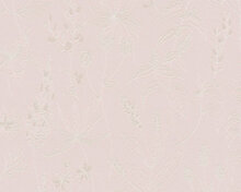 AS Creation Trendwall | 37363-3 - 373633 roze met zacht zilver glitter in bloem Behang
