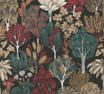AS Creation AP Floral Impression 37757-6 - 377576 - Zwart / Groen Behang