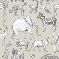 Esta Home Forest Friends Grijs 139270 - Grijs Behang