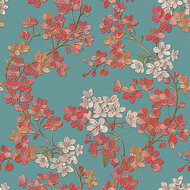 Dutch Wallcoverings Grace GR322205 Blauw/rood Behang