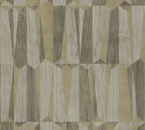 AS Creation Nara 38743-3 - 387433 Bruin / Goud Behang