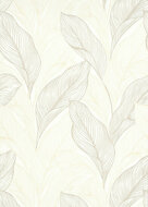 fashion for walls bladeren wit goud taupe vlies Behang