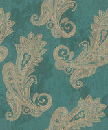 Rasch Indian Styles - 746457 Groen Behang