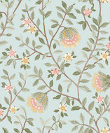 Dutch Wallcoverings Botanique B199-24 / B19924 blauw - roze Behang