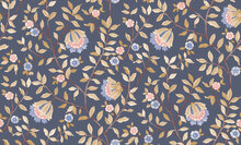 Dutch Wallcoverings Botanique B199-81D / B19981D blauw - beige Behang