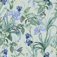 Dutch Wallcoverings Botanique M647-14 / M64714 groen - blauw Behang
