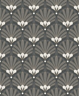 Dutch Wallcoverings Elegance M533-09 zwart - wit Behang