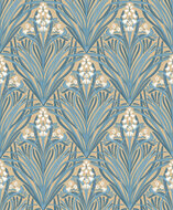 Dutch Wallcoverings Elegance M661-04 oker - blauw Behang
