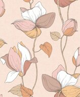 Noordwand Flora MB 47471 Roze - Oranje Behang