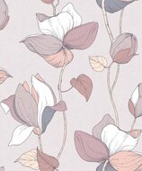 Noordwand Flora MB 47474 Paars - Roze Behang