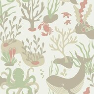 Dutch Wall Decor Hav &amp; Land 611-01 Groen Behang