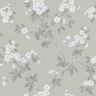 Dutch Wall Decor Blommor &amp; Blad 679-01 Grijs Behang