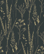 Dutch Wallcoverings Attitude A64203 Zwart - Goud Behang