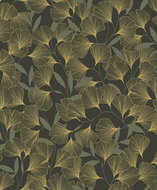 Dutch Wallcoverings Attitude A64402 Zwart - Goud Behang