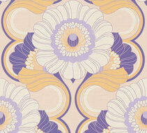 AS Creation Retro Chic - 39530-3 / 395303 Paars - Geel Behang