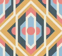 AS Creation Retro Chic - 39531-4 / 395314 Blauw - Geel Behang