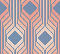 AS Creation Retro Chic - 39532-2 / 395322 Blauw - Rood Behang