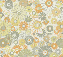 AS Creation Retro Chic - 39535-3 / 395353 Oranje - Groen Behang