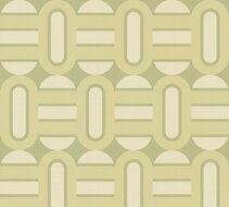 AS Creation Retro Chic - 39536-1 / 395361 Groen - Cr&egrave;me Behang