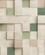 Dutch Wallcoverings Artifice M801-04 Beige / Groen Behang